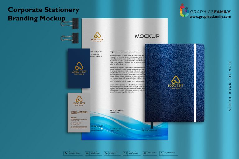 Download Corporate Stationery Branding Mockup - GraphicsFamily