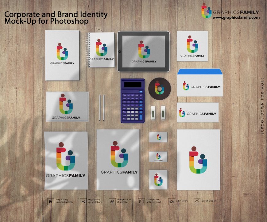 Corporate and Brand Identity Mock-Up for Photoshop