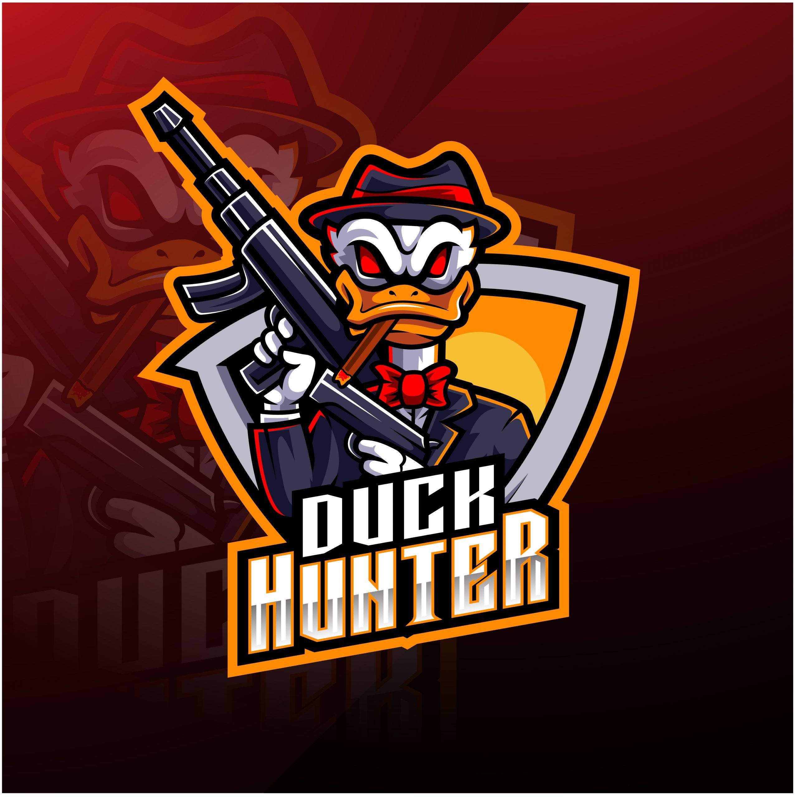 Duck gaming logo stock vector. Illustration of club - 199310015