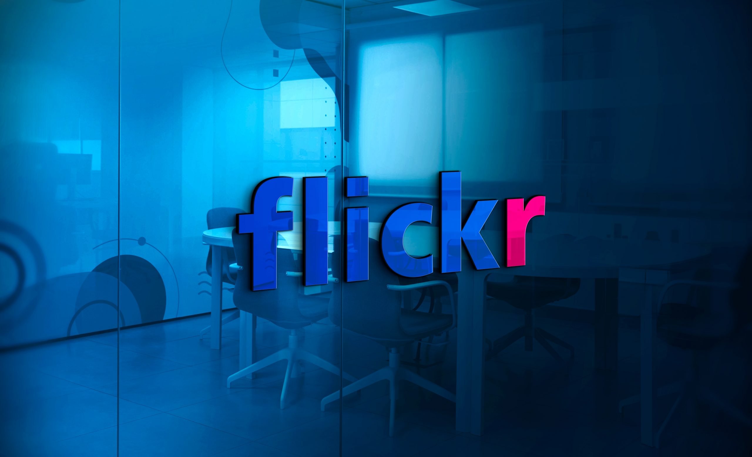 Flickr-Logo-Example-3D-Logo-Mockup-on-Office-Glass-Wall