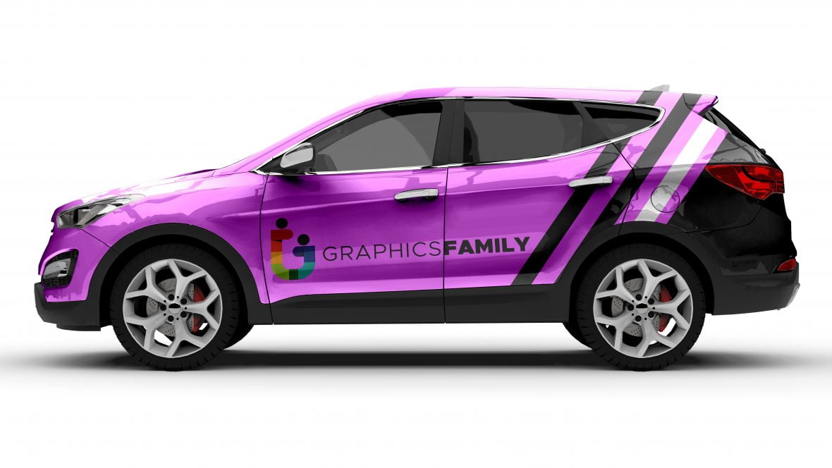 Free 4x4 Crossover Automobile Mockup by GraphicsFamily