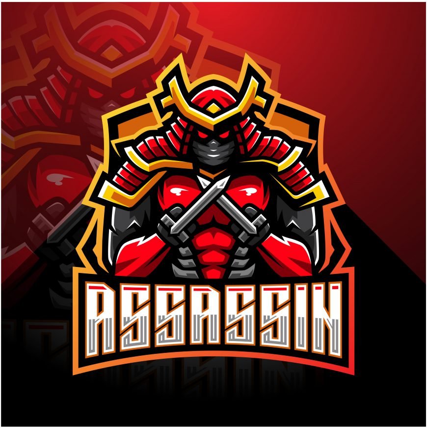 Free Assassin Esports Gaming Clan Mascot Logo