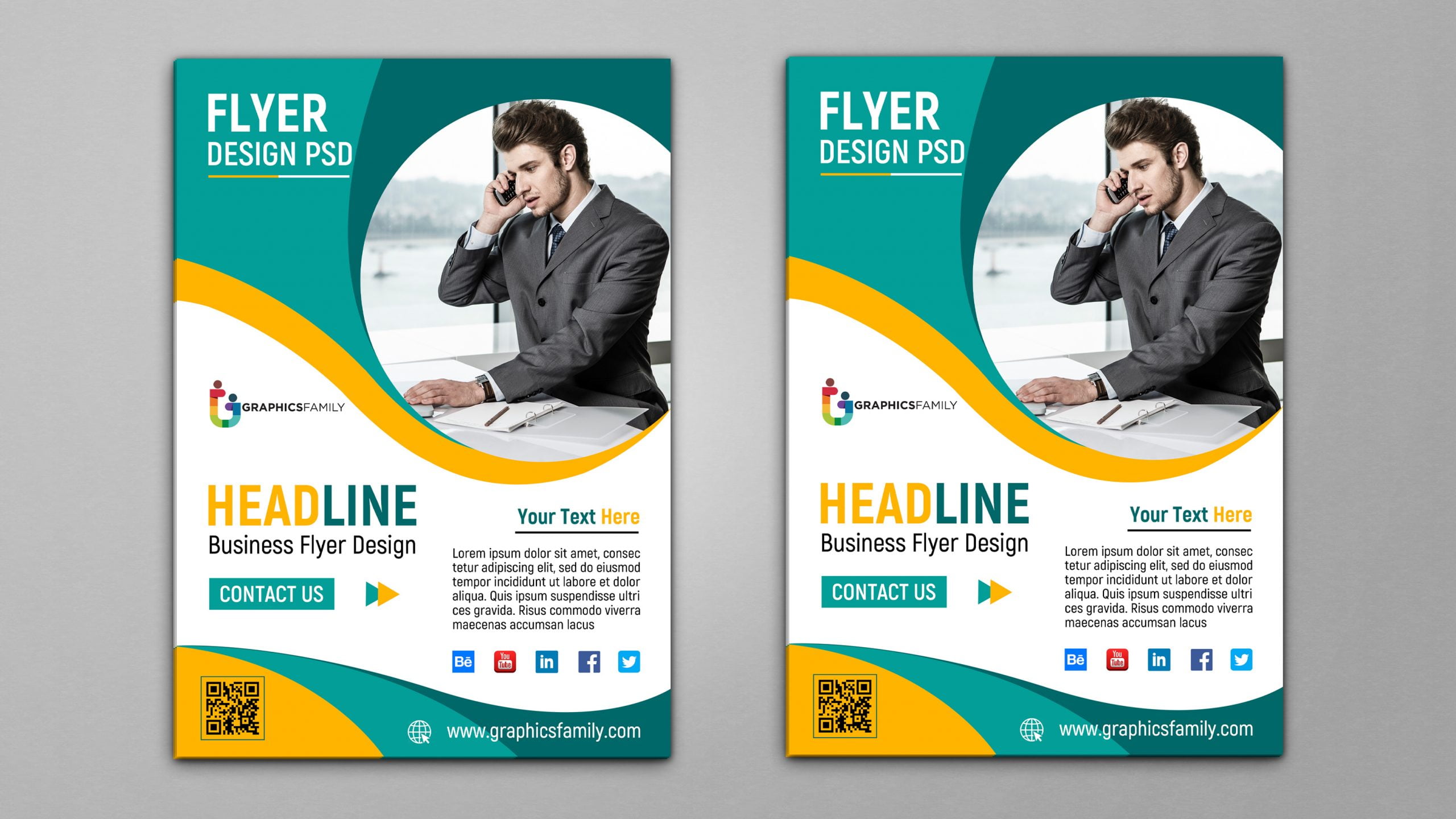 business flyer template photoshop free download