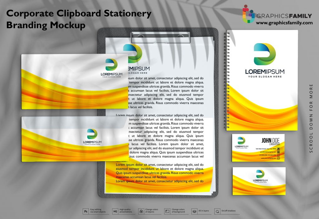 Download Corporate Clipboard Stationery Branding Mockup - GraphicsFamily