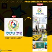 Education Logo Presentation Mockup