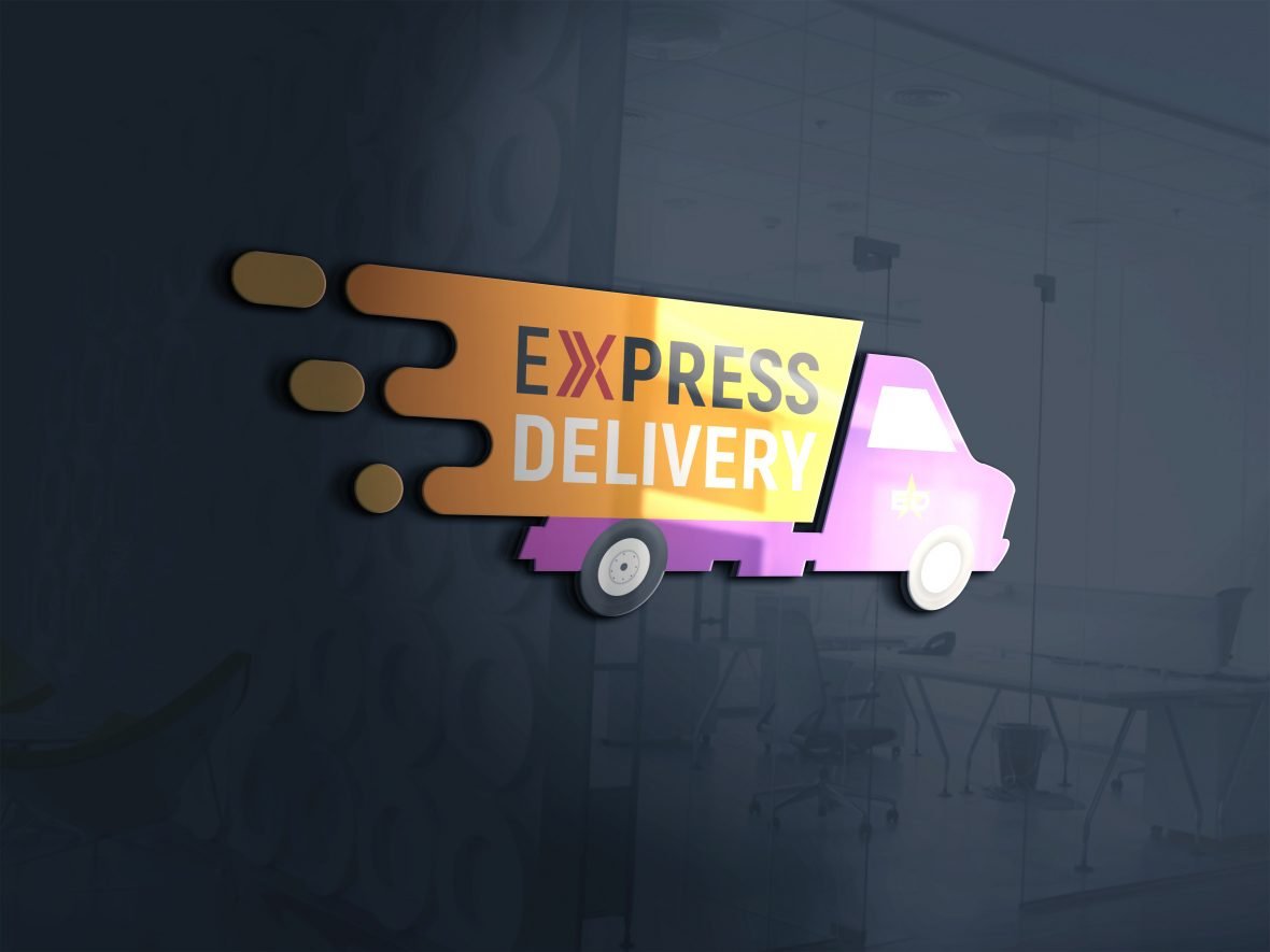 Free Express Delivery Logo Design Psd