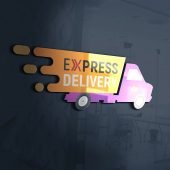 Express Delivery Logo Design PSD