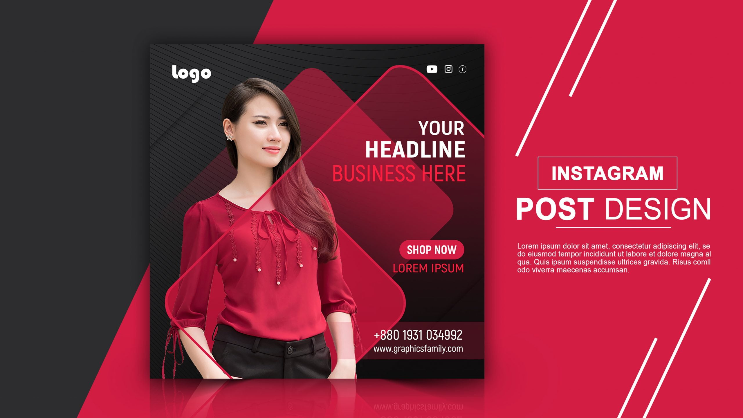 instagram template psd