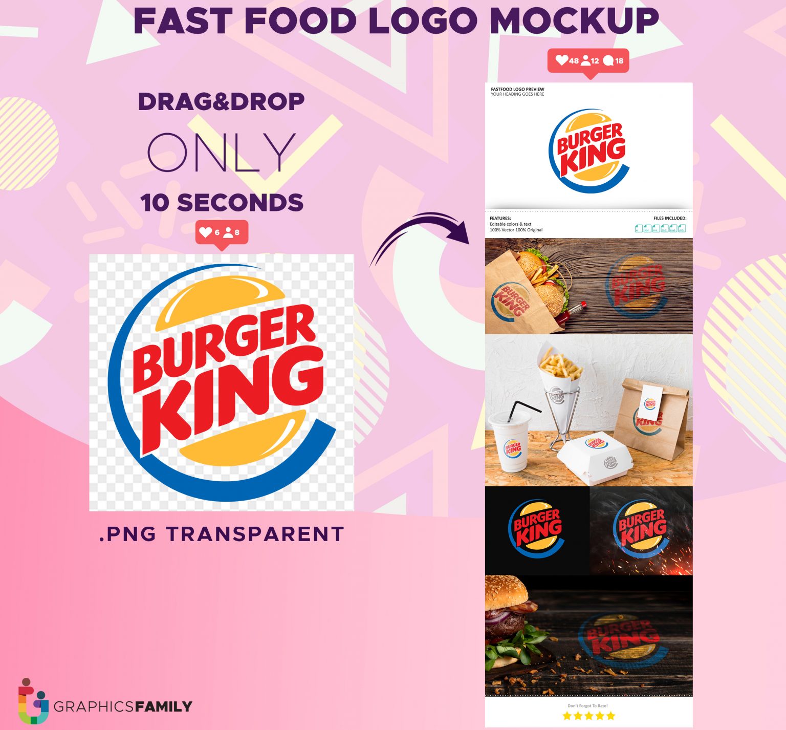 Fast Food Logo Mockup