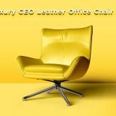 Free Luxury CEO Leather Office Chair Mockup