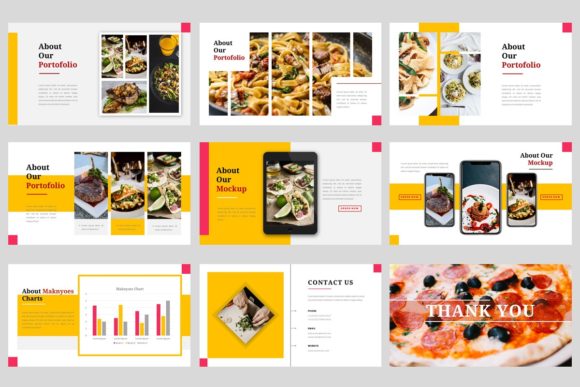 Free Maknyoes-Food-PowerPoint-Editable-Presentation
