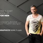 Free PSD T-Shirt Mock-up for Men
