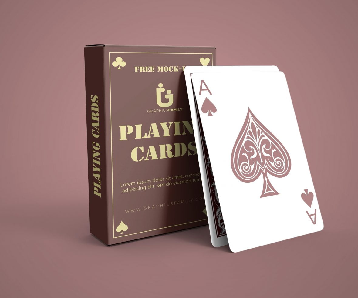 Free Photoshop Pack of Cards Mockup by GraphicsFamily