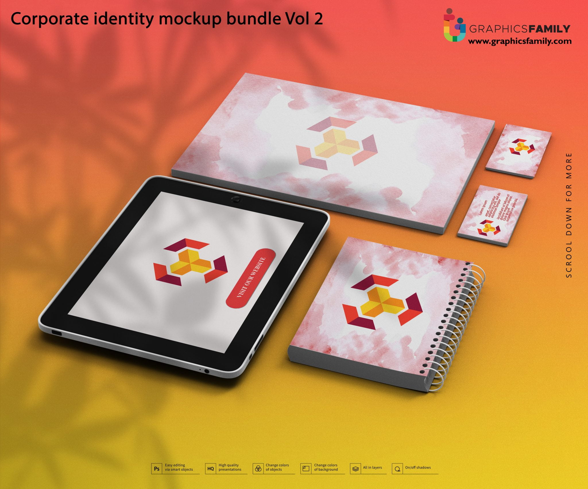 Free Premium Corporate Brand Identity Mockup PSD Bundle – GraphicsFamily