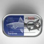 Free Sardines Can Packaging Mockup