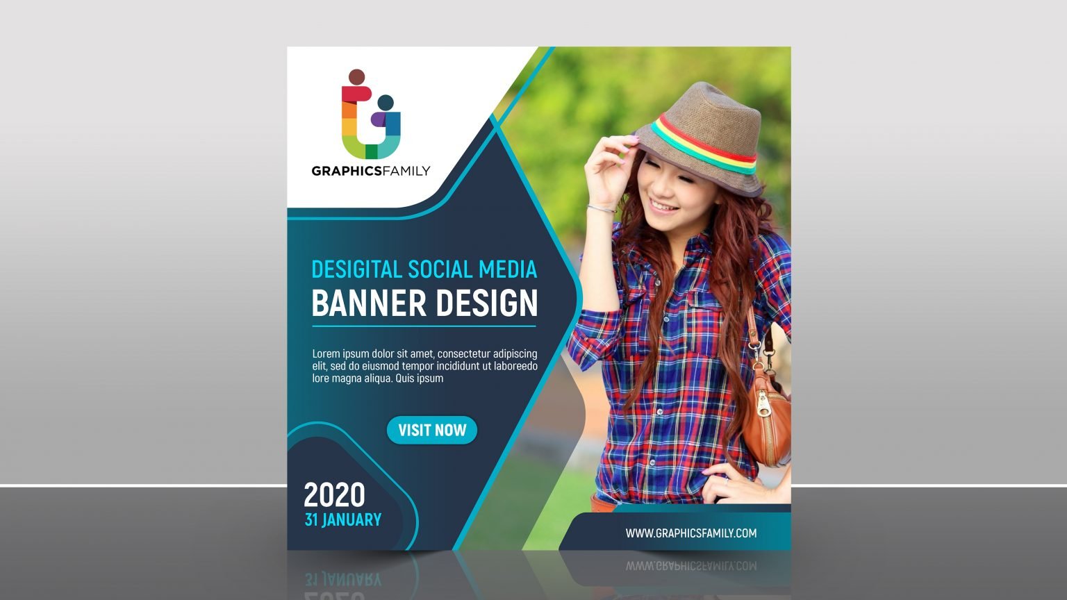 Free Social Media Promotional Banner PSD Template GraphicsFamily