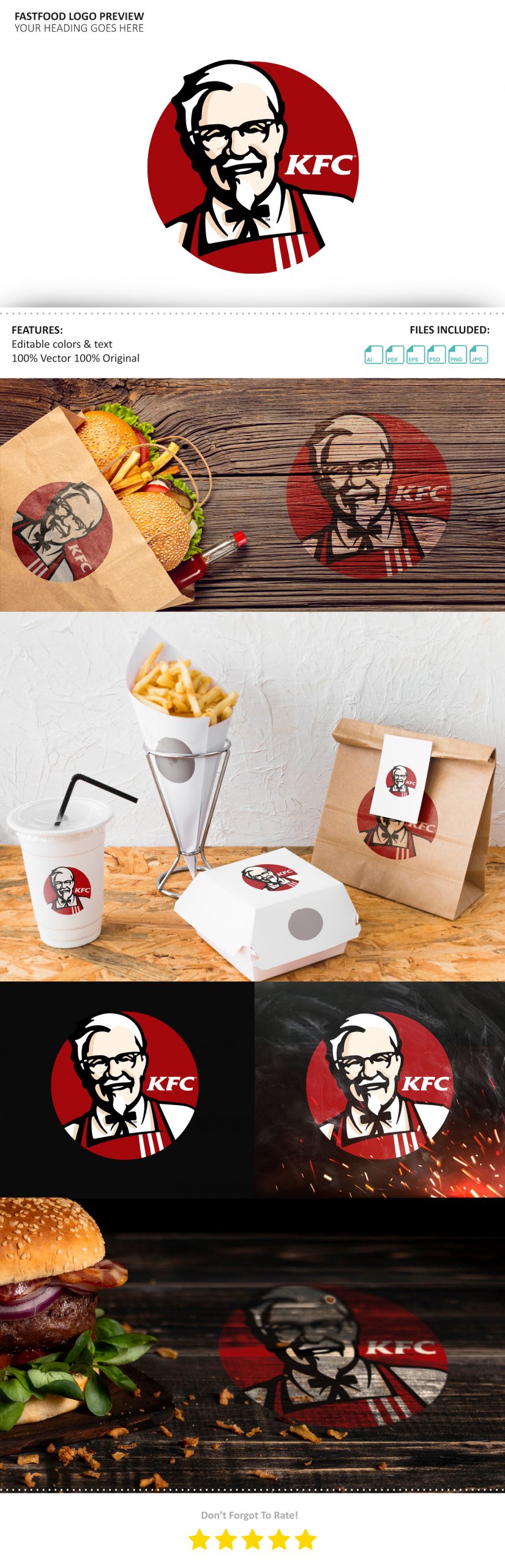 KFC Fast Food Logo Mockup