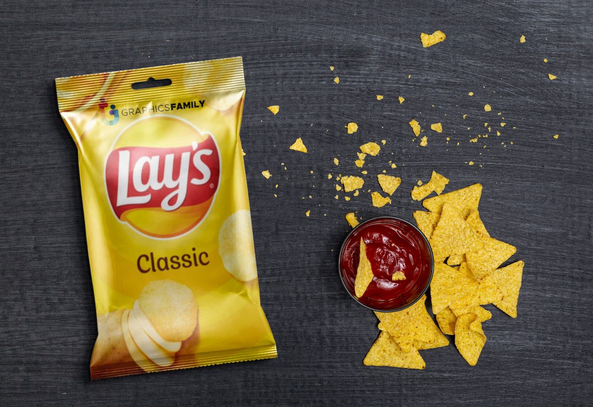 Download Free Chips Bag Packaging Mockup - GraphicsFamily