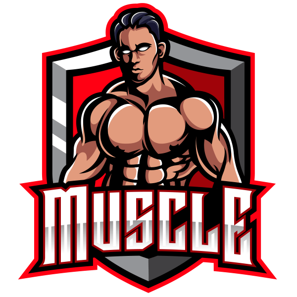 Muscle Fighter Esports Mascot Logo – GraphicsFamily