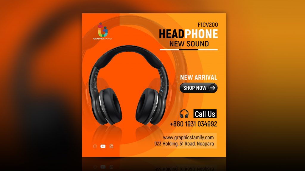 Music and Sound Instagram Post Template PSD GraphicsFamily