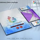 Office Stationery Items Mockups