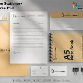 Perspective Stationery Mockup Free PSD