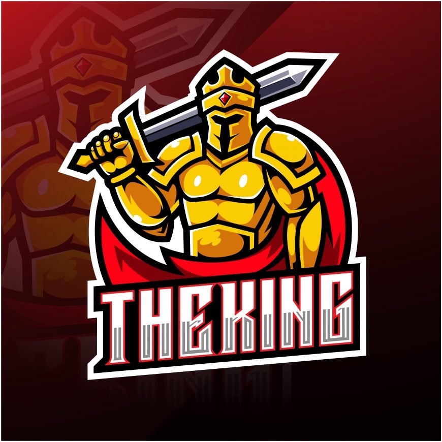 The King Esports Gaming Clan Mascot Logo