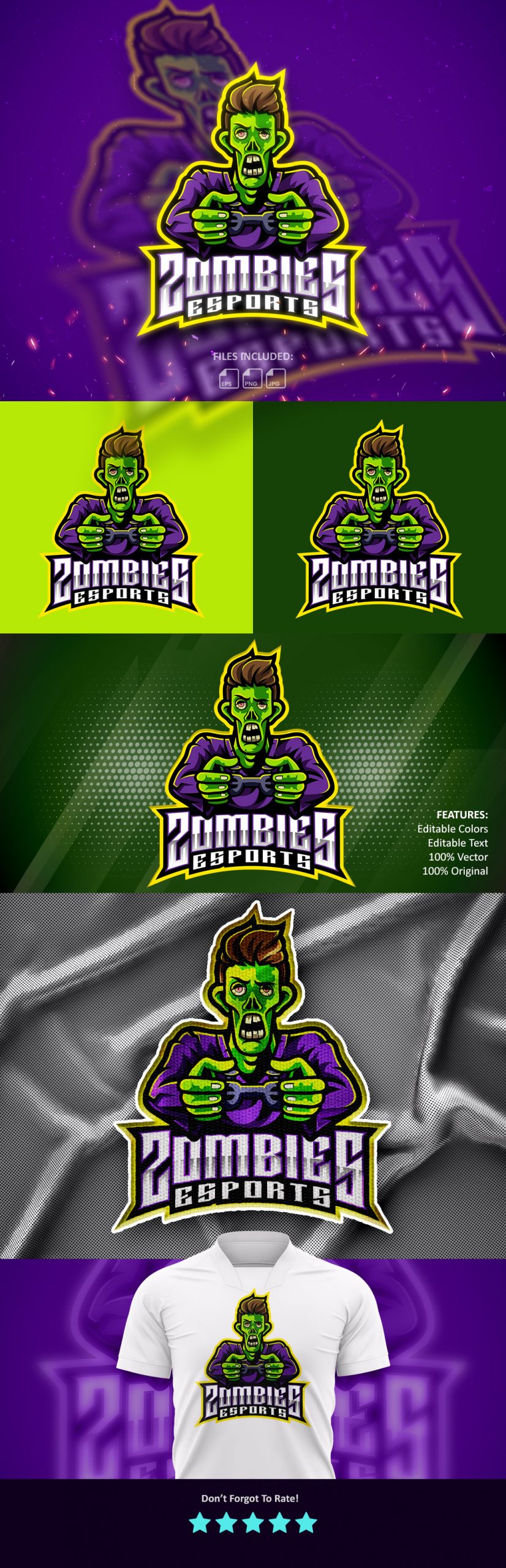 Zombies-Clan-Esports-Mascot-Logo-Free-Download
