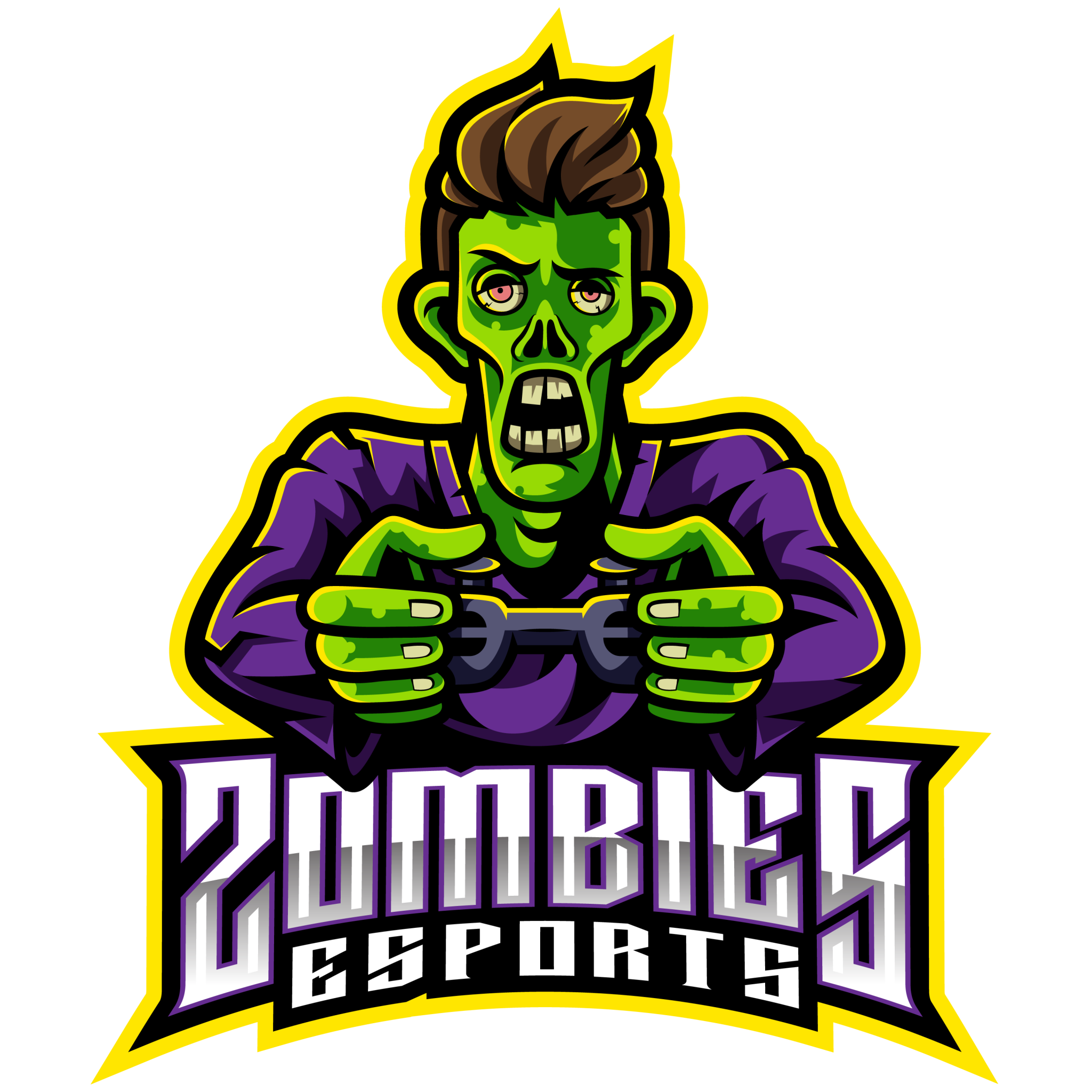 Zombies Clan Esports Mascot Logo GraphicsFamily