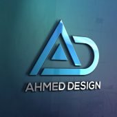 AD Letters Logo Template Design