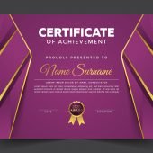 Abstract geometric certificate template