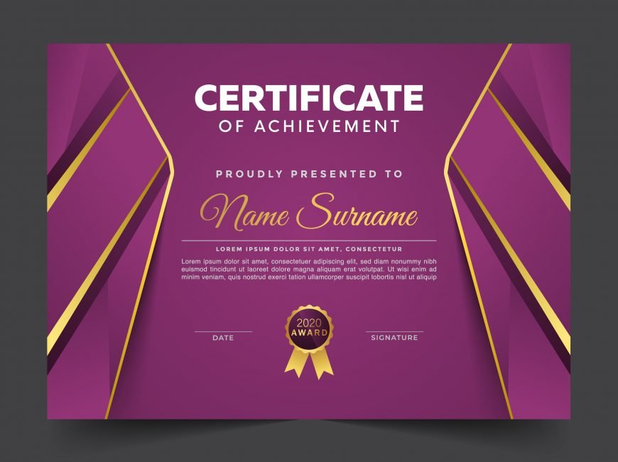 Abstract geometric certificate template