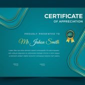 Achievement Certificate Cover Design Template