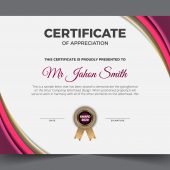 Beautiful certificate of achievement template