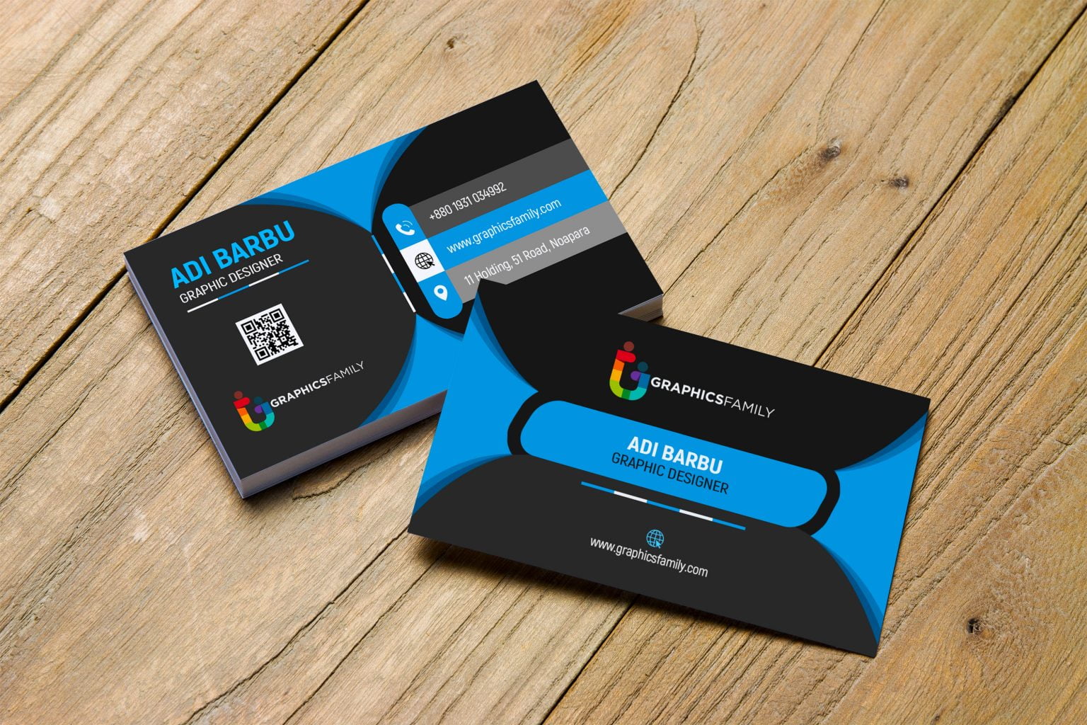 Black Elegant Corporate Card – GraphicsFamily