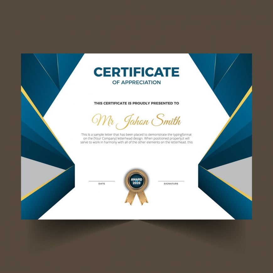 certificate design templates photoshop free download