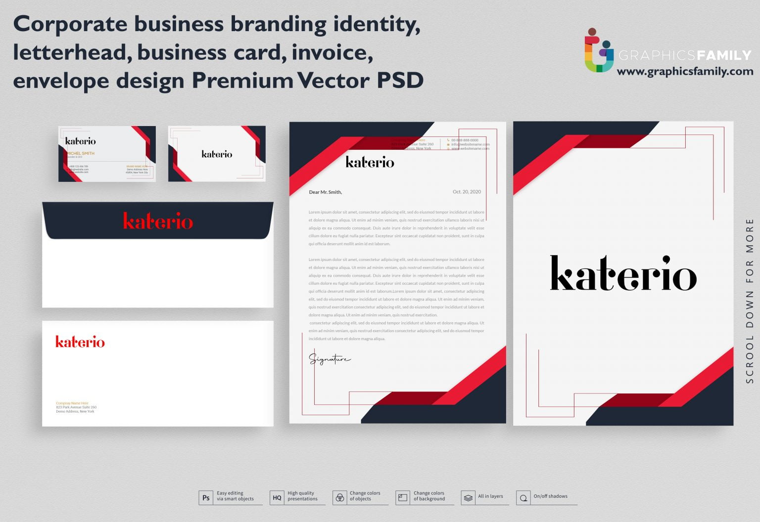 👔 🕴🏼 Corporate business branding identity, letterhead, business card