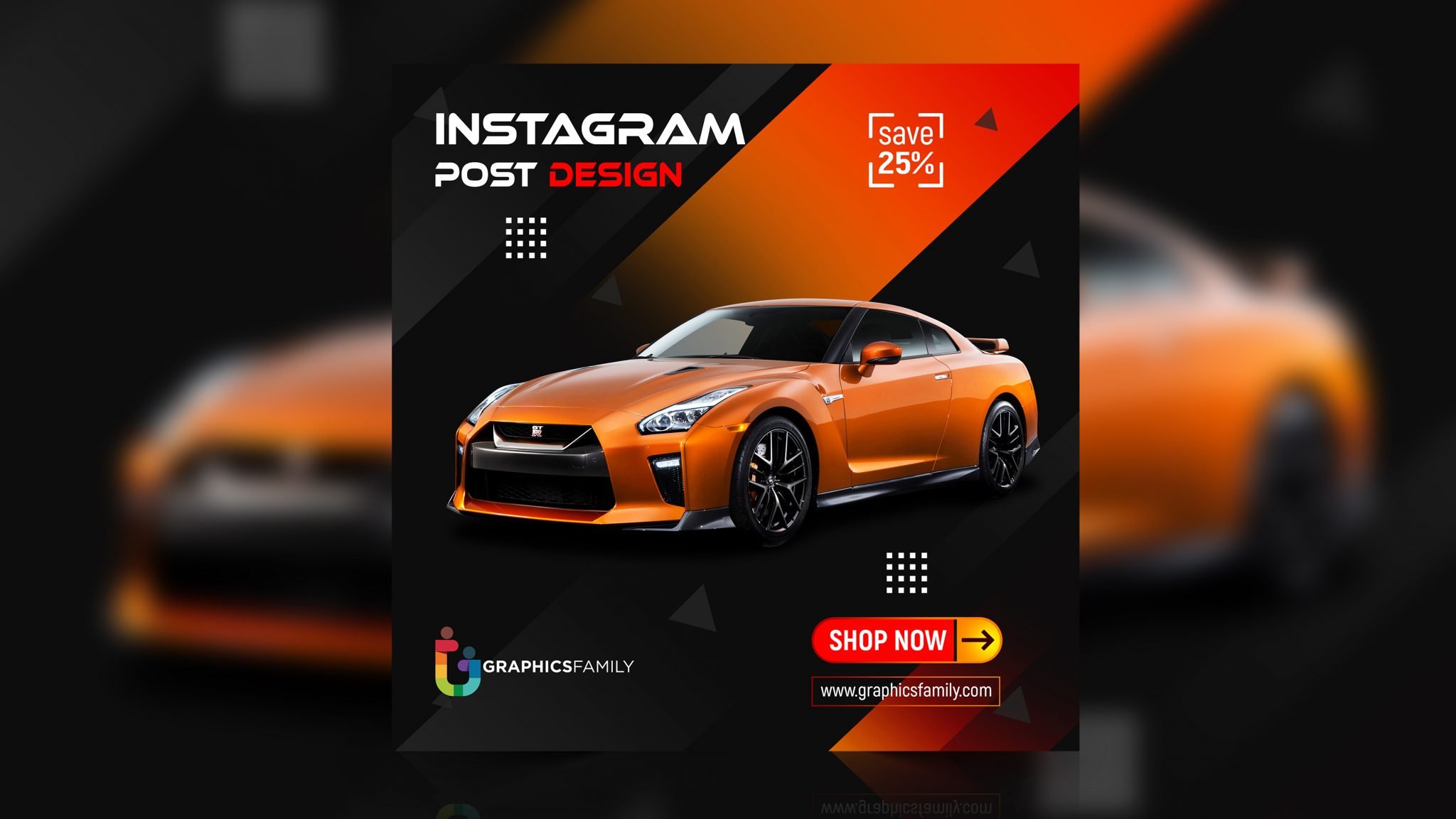 Car Automotive Social Media Instagram Banner GraphicsFamily