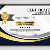 Certificate of Achievement Template Free PSD