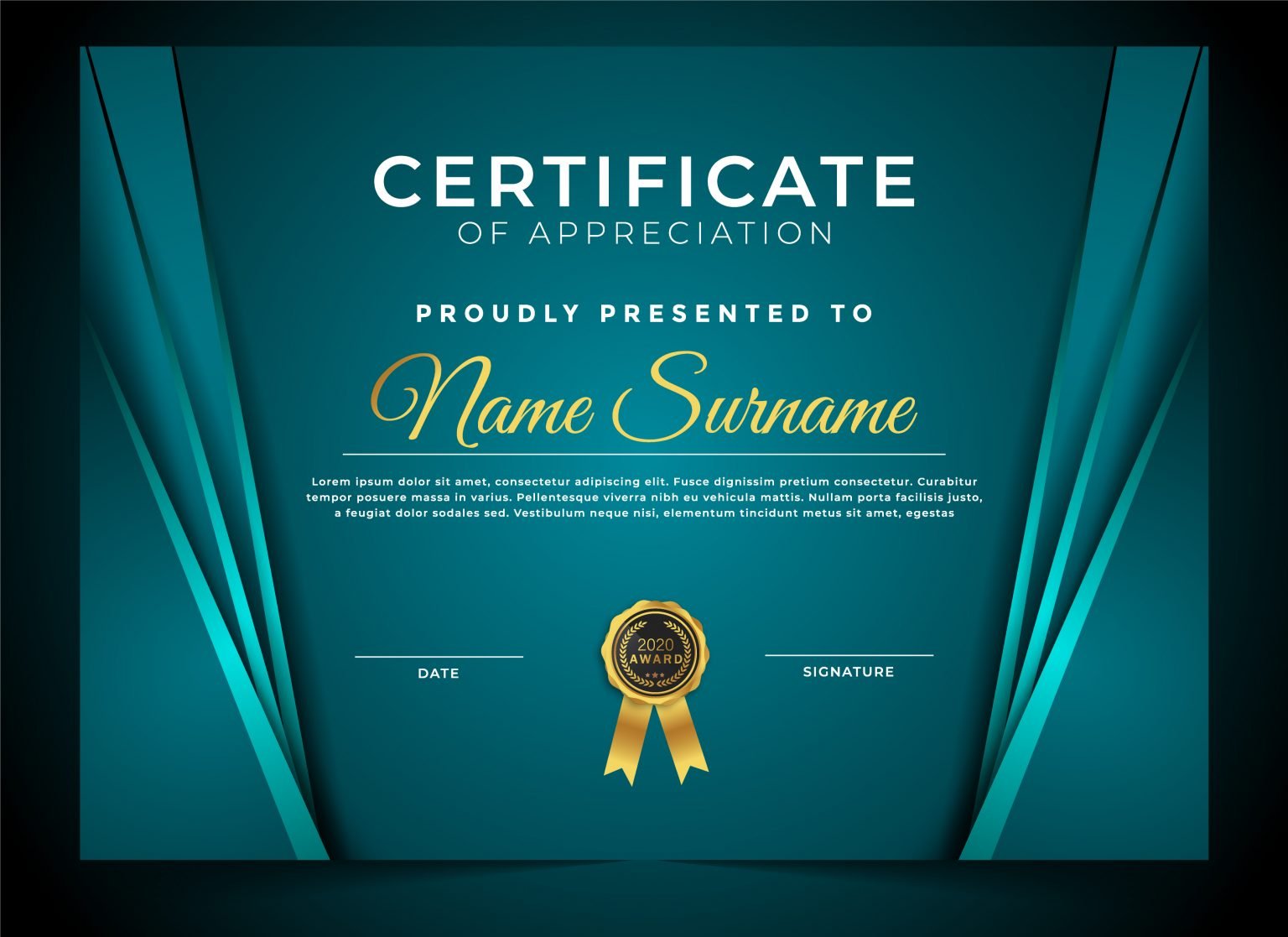 🔷 🧑🏼‍🎓 Certificate of Honor Template GraphicsFamily