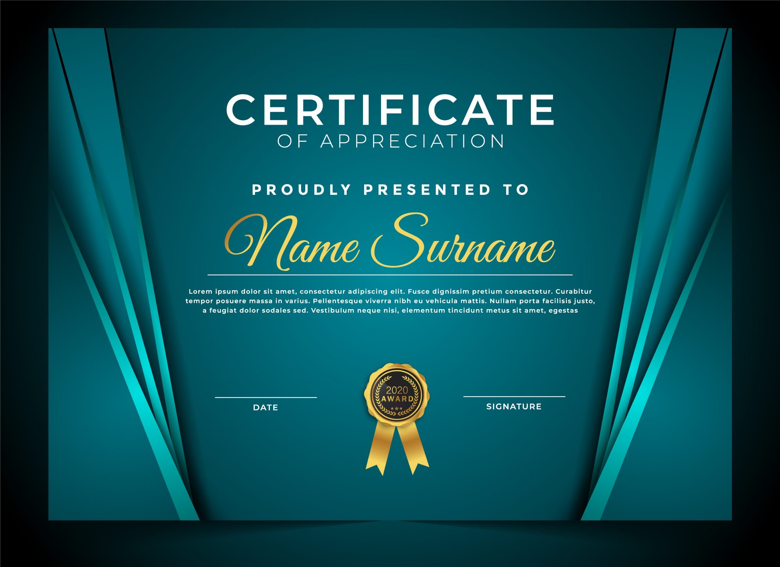 Printable Award Of Honor Certificate Template For Word - Bank2home.com