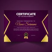 Certificate of achievement template