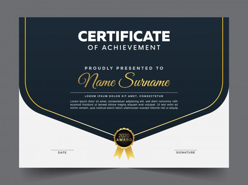 Certificate of completion template