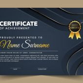 Certificate template with Luxury and modern pattern