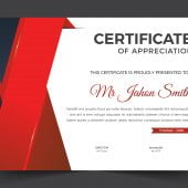 Certificate template with clean and modern pattern