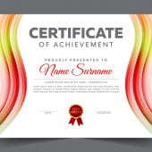 Colorful recognition certificate