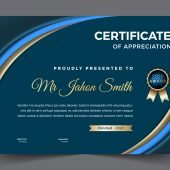 Company certificate template elegant design vector illustration