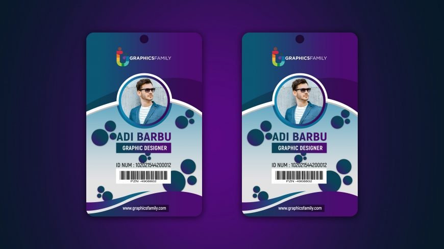 Id Card Template Free Download Psd