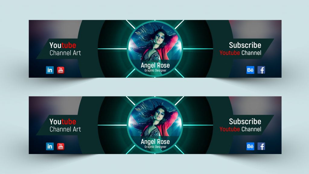 Designer Videoblogger YouTube Cover Free Vector GraphicsFamily