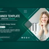 E-learning concept banner template Free Psd